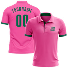 Load image into Gallery viewer, Custom Pink Kelly Green Performance Golf Polo Shirt
