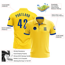 Load image into Gallery viewer, Custom Yellow Royal Performance Golf Polo Shirt

