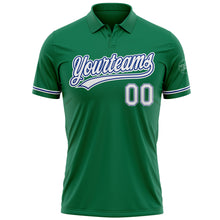 Load image into Gallery viewer, Custom Kelly Green White-Royal Performance Vapor Golf Polo Shirt
