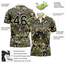 Load image into Gallery viewer, Custom Camo Black-Cream Performance Salute To Service Golf Polo Shirt
