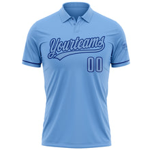 Load image into Gallery viewer, Custom Light Blue Royal Performance Vapor Golf Polo Shirt
