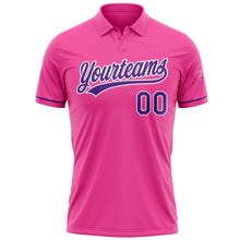 Load image into Gallery viewer, Custom Pink Purple-White Performance Vapor Golf Polo Shirt

