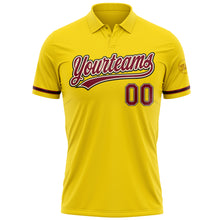 Load image into Gallery viewer, Custom Yellow Crimson Cream-Black Performance Vapor Golf Polo Shirt
