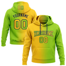 Load image into Gallery viewer, Custom Stitched Neon Green Yellow-Navy Gradient Fashion Sports Pullover Sweatshirt Hoodie
