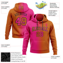 Load image into Gallery viewer, Custom Stitched Texas Orange Hot Pink-Black Gradient Fashion Sports Pullover Sweatshirt Hoodie

