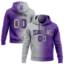 Load image into Gallery viewer, Custom Stitched Purple Gray-Black Gradient Fashion Sports Pullover Sweatshirt Hoodie
