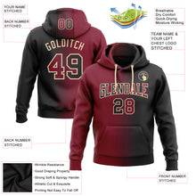 Load image into Gallery viewer, Custom Stitched Black Crimson-City Cream Gradient Fashion Sports Pullover Sweatshirt Hoodie
