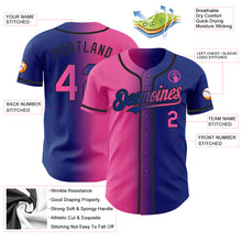 Load image into Gallery viewer, Custom Royal Pink-Black Authentic Gradient Fashion Baseball Jersey
