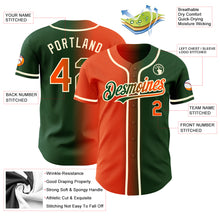 Load image into Gallery viewer, Custom Green Orange-Cream Authentic Gradient Fashion Baseball Jersey
