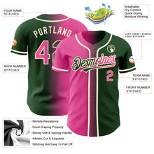 Load image into Gallery viewer, Custom Green Pink-Cream Authentic Gradient Fashion Baseball Jersey
