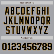 Load image into Gallery viewer, Custom Gray Black-Old Gold Authentic Baseball Jersey

