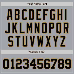 Custom Gray Black-Old Gold Authentic Baseball Jersey