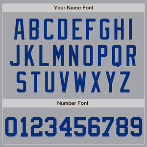Custom Gray Royal Authentic Baseball Jersey