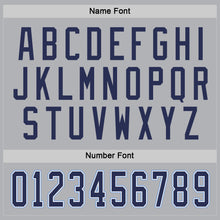 Load image into Gallery viewer, Custom Gray Navy-Light Blue Hockey Jersey
