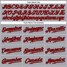Load image into Gallery viewer, Custom Gray Red-Black Authentic Sleeveless Baseball Jersey
