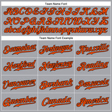Load image into Gallery viewer, Custom Gray Orange-Black Authentic Sleeveless Baseball Jersey

