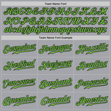 Load image into Gallery viewer, Custom Gray Neon Green-Black Authentic Baseball Jersey

