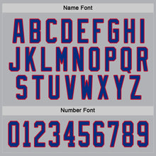 Load image into Gallery viewer, Custom Gray Royal-Red Hockey Jersey
