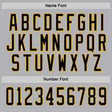 Load image into Gallery viewer, Custom Gray Black-Gold Hockey Jersey
