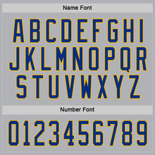 Load image into Gallery viewer, Custom Gray Royal-Gold Hockey Jersey
