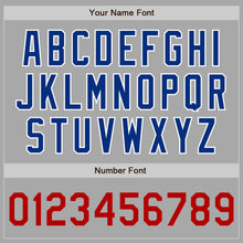 Load image into Gallery viewer, Custom Gray Royal-Red Authentic Baseball Jersey
