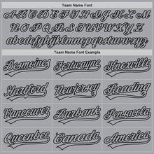 Load image into Gallery viewer, Custom Gray Gray-Black Authentic Baseball Jersey
