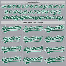 Load image into Gallery viewer, Custom Gray Kelly Green-White Authentic Baseball Jersey
