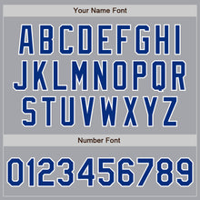 Load image into Gallery viewer, Custom Gray Royal-White Authentic Baseball Jersey
