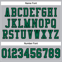 Load image into Gallery viewer, Custom Gray Kelly Green-Black Mesh Authentic Football Jersey
