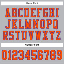 Load image into Gallery viewer, Custom Gray Orange-Purple Mesh Authentic Football Jersey
