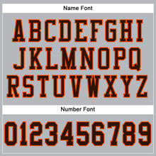 Load image into Gallery viewer, Custom Gray Brown-Orange Mesh Authentic Football Jersey
