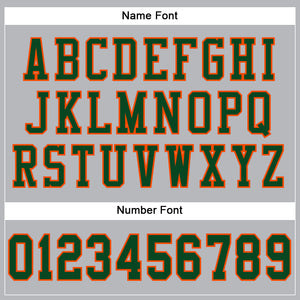 Custom Gray Green-Orange Mesh Authentic Football Jersey