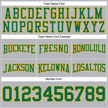 Load image into Gallery viewer, Custom Stitched Gray Kelly Green-Gold Football Pullover Sweatshirt Hoodie
