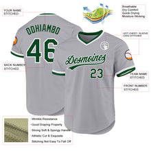Load image into Gallery viewer, Custom Gray Green-White Authentic Throwback Baseball Jersey
