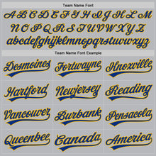 Load image into Gallery viewer, Custom Gray Royal-Gold Authentic Throwback Baseball Jersey
