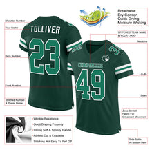 Load image into Gallery viewer, Custom Green Kelly Green-White Mesh Authentic Football Jersey
