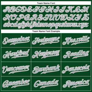 Custom Green Gray-White Authentic Sleeveless Baseball Jersey