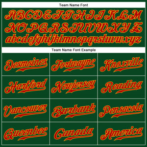 Custom Green Red-Gold Authentic Sleeveless Baseball Jersey