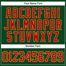 Load image into Gallery viewer, Custom Green Red-Gold Authentic Sleeveless Baseball Jersey
