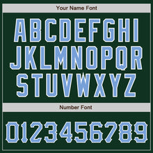 Load image into Gallery viewer, Custom Green Light Blue-White Authentic Baseball Jersey
