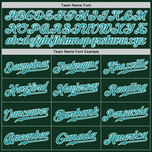 Load image into Gallery viewer, Custom Green Teal-White Authentic Baseball Jersey
