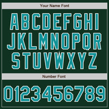Load image into Gallery viewer, Custom Green Teal-White Authentic Baseball Jersey
