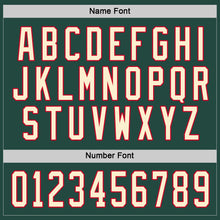 Load image into Gallery viewer, Custom Green Cream-Red Hockey Jersey
