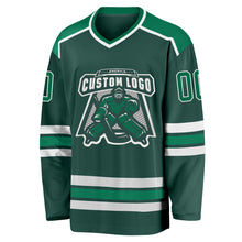 Load image into Gallery viewer, Custom Green Kelly Green-White Hockey Jersey
