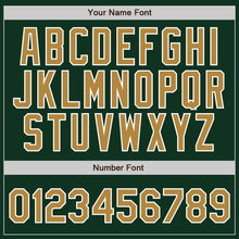 Load image into Gallery viewer, Custom Green White Pinstripe Old Gold-White Authentic Baseball Jersey
