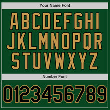 Load image into Gallery viewer, Custom Green Black-Old Gold Authentic Throwback Baseball Jersey
