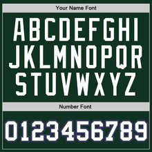 Load image into Gallery viewer, Custom Hunter Green White-Purple Authentic Throwback Basketball Jersey

