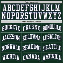 Load image into Gallery viewer, Custom Hunter Green White-Purple Authentic Throwback Basketball Jersey
