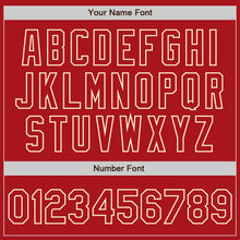 Load image into Gallery viewer, Custom Red Red-Cream Bomber Full-Snap Varsity Letterman Jacket
