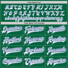 Load image into Gallery viewer, Custom Kelly Green White-Royal Bomber Full-Snap Varsity Letterman Jacket
